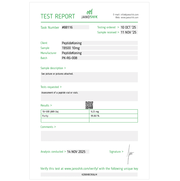 TB-500 10mg report 1
