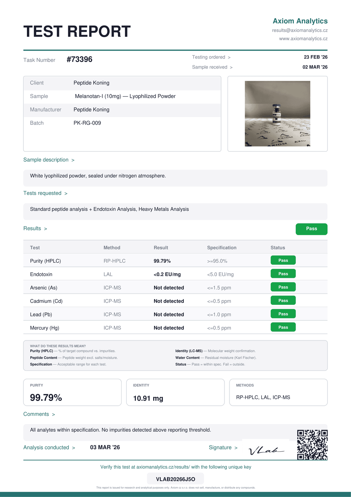 Melanotan-I 10mg report 1