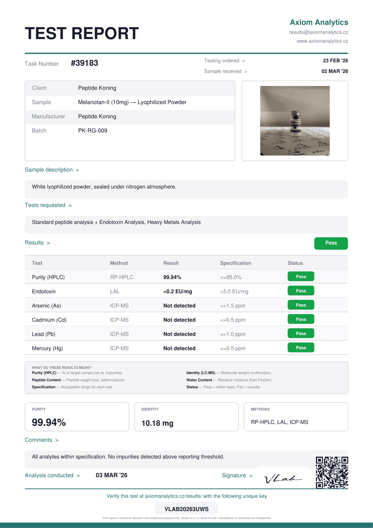 Melanotan-II 10mg report 2